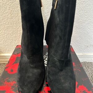 Women's Black Suede Boots